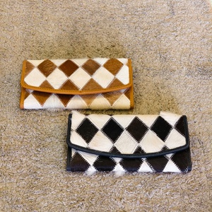 2026 Wholesale Hand Tooling Genuine Leather Women's Evening Clutch <b>Wallets</b> Fashionable Purse Trendy Designer Pouch With Hair Fur - Product Image 4