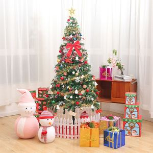 Albero di Natale Artificiale LED a Risparmio Energetico da 1,8 m con 195 Decorazioni Pendenti e Ringhiere, Decorazioni Natalizie - Product Image 1