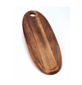 เขียงไม้ทรงรีคุณภาพดีเยี่ยม ผลิตจากไม้กระถินณรงค์ ดีไซน์เรียบง่าย ผลิตในอินเดีย สำหรับหั่นผักและผลไม้ - Product Image 1