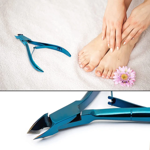Vente en gros de pinces à cuticules avec logo personnalisé, pinces à ongles durables, poignée antidérapante, outils de manucure, pinces à cuticules - Product Image 5