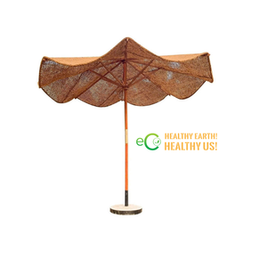 Ombrellone da Esterno in Fibra di Cocco |   Ombrellone da Spiaggia e Giardino in Fibra di Cocco Naturale Intrecciata, Prodotto in Vietnam - Product Image 1