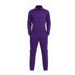 Men Fleece Sport Tracksuits Custom Athletic Gym <b>Running</b> Set Zip <b>Jacket</b> Jogger Pants Wholesale OEM Clothing Supplier OEM Supplier - Product Image 1