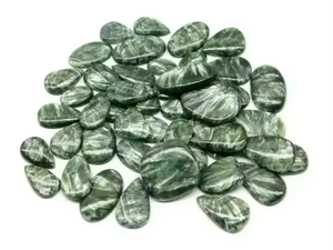 Serafinita Natural de Alta Calidad, Cabujón Pulido, Gema Suelta para Joyería, Mezcla de Formas de Alta Calidad - Product Image 2