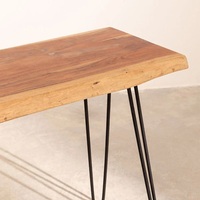 Table console Vandana Flux Lunaris avec pieds en forme d'épingles à cheveux