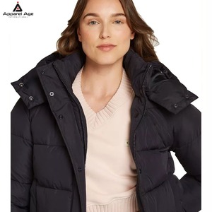 Nouvelles vestes matelassées courtes pour femmes, à capuche et manches longues, pour l'hiver – Vêtements d'extérieur décontractés pour femmes, vente en gros - Product Image 2