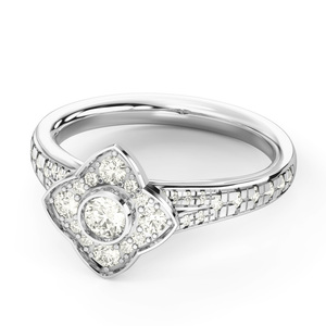 Anillo de Compromiso y Boda con Diamante Natural de Corte Redondo de 0.75 Ct para Mujer, Plata de Ley 925, Joyería Fina al por Mayor - Product Image 2