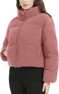 Women's Lightweight <b>Packable</b> Hooded Winter Quilted Puffer <b>Jacket</b> Detachable Sleeves Hat Zipper Closure Water Resistant Wool - Product Image 4