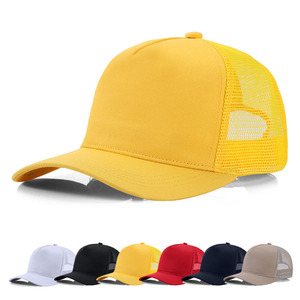 Wholesale Cotton 5 Panel High Quality Structured Mesh Back Baseball Snapback Trucker Cap Hats With Custom 3D Embroidery Logo - Product Image 1