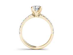 Anillo Solitario Clásico de Diamante Cultivado en Laboratorio de 1 Quilate, Oro Sólido de 14K, Corte Brillante Redondo VS VVS EF, para Uso Diario, Boda, Estilo Moderno - Product Image 2