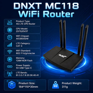Router DNXT 4G LTE Cat4 2.4GHz Wifi 6, Router de 300Mbps con USB Tipo-C, Tarjeta SIM 4G LTE, WAN/LAN, Nano SIM, Módem USB 4G LTE para Trabajo - Product Image 2