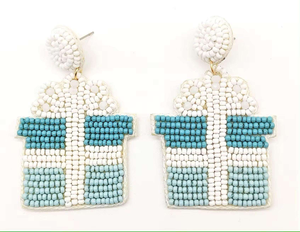 ต่างหูงานฝีมือปักลูกปัดรูปหัวใจจากอินเดีย ต่างหูทำมือสำหรับผู้หญิงและเด็กผู้หญิง งานเย็บปักถักร้อย - Product Image 5