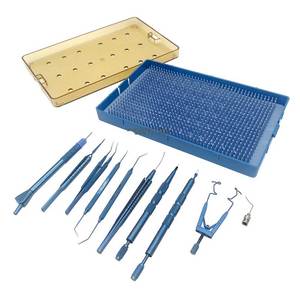 ชุดเครื่องมือจักษุวิทยาแบบโคแอกเชียลขนาดเล็ก มีดเพชร คีมแคปซูลอเร็กซิส เครื่องมือผ่าตัดต้อกระจก เครื่องมือผ่าตัดจุลศัลยกรรม ทำจากเหล็ก - Product Image 3