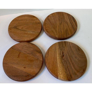 Premium Natural Wooden <b>Coaster</b> <b>Set</b> Handmade Eco-Friendly Cup <b>Coasters</b> with Heart Shape Modern Design and Customizable Diameter - Product Image 4
