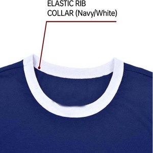 Men's Loose Worsted Quick Dry Breathable <b>T</b>-<b>Shirts</b> High Quality 100% Cotton Short Sleeve Crew Neck <b>Ringer</b> Design Red Color <b>Shirts</b> - Product Image 4