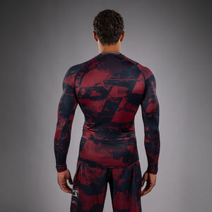 Ensemble d'entraînement MMA pour hommes à manches courtes, Rashguard, pour le fitness, la lutte et le combat, personnalisable, vente en gros - Product Image 2