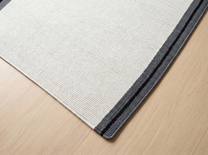 Handwoven Cotton Durrie <b>Rug</b> Minimalist Striped Flatweave Carpet Modern Neutral Area <b>Rug</b> for Living Room - Product Image 2
