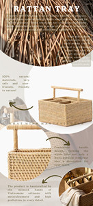 Una cesta con cucharas y utensilios de cocina. Una bandeja rectangular para utensilios de cocina dividida en varios compartimentos pequeños. - Product Image 5