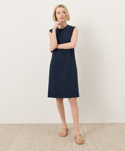 100% Cotton Breathable Daily Wear <b>Loose</b> Fit Muscle Tee <b>Dress</b> Women Sleeveless Crew Neck Tee <b>Dress</b> Women Knee-Length <b>Dress</b> - Product Image 1
