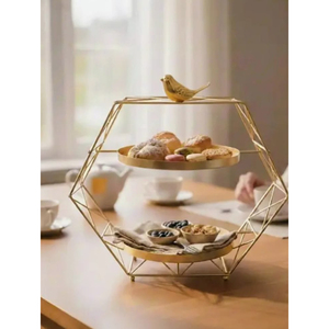Soporte de metal para servir chocolate, decorativo para mesa, para galletas, dulces, frutos secos, el más vendido. - Product Image 1