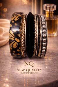 Luxury Resin Metal <b>Bangles</b> <b>Set</b> for Women Handmade Designer Ethnic Bracelet <b>Set</b> Traditional Indian Wedding Jewelry - Product Image 6