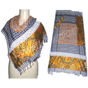 Pañuelo Cuadrado de Satén de Algodón Hecho a Mano por Diseñadores para Mujer, Elegante, de Verano, con Apliques, Ligero y de Lujo - Product Image 6