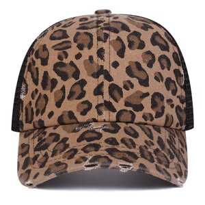 Gorra Trucker con Estampado de Leopardo, Unisex, Ajustable, Transpirable, con Malla en la Parte Trasera, Informal, para Primavera/Verano, de Poliéster y Algodón - Product Image 3