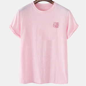เสื้อยืดผู้ชายพิมพ์โลโก้ตามสั่งขายส่ง ผ้าฝ้าย 100% คอกลม ทรงหลวม บริการ OEM สีพื้น เป็นมิตรกับสิ่งแวดล้อม ระบายอากาศได้ดี - Product Image 1