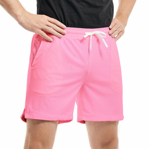 Pantalones cortos de malla de alta calidad para hombre, diseño transpirable de secado rápido, con cordón en la cintura, ropa deportiva informal. - Product Image 3
