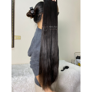 Extensiones de cabello de un solo donante recto de hueso espejo de Color Natural mechones de cabello vietnamita crudo Premium 100% virgen recta sedosa - Product Image 4
