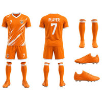 Uniforme de Fútbol Personalizado de Alta Calidad para Clubes y Escuelas, Conjunto de Camiseta de Fútbol Resistente con Diseño Sublimado, Manga Corta, para Entrenamiento, 100%