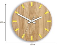 Jam Dinding Kayu Modern Premium Buatan Tangan dengan Mesin Quartz dan Tampilan Jarum, Tenaga Baterai, Hiasan Ruang Tamu yang Senyap