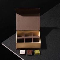 Boîte cadeau à charnière pour chocolats de qualité alimentaire |   Emballage personnalisé en gros de type livre pour biscuits, macarons, avec logo estampé
