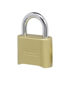 Candado Master Lock 175LH de 2' de Ancho con Combinación Personalizable, Acabado Dorado, Tema Tradicional, Regalo Empresarial - Product Image 4