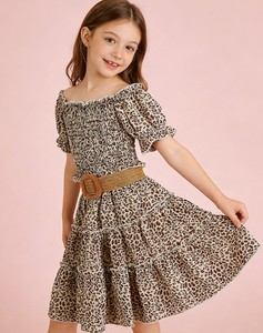 Girls Vintage Skirt Set Kids Solid Ruffle Shoulder Crop Tops Bowknot Autumn ODM <b>Clothes</b> Outfits Daily Wear - Product Image 2