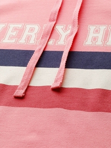 Sudadera Rosa para Mujer con Estampado de Letras y Rayas, Informal, de Algodón Tejido, para Otoño - Product Image 4