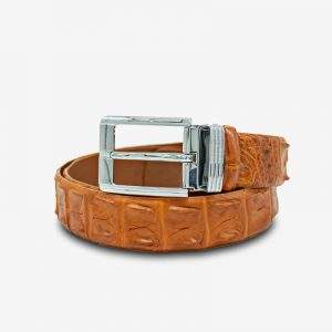 Cinturón de piel auténtica de cocodrilo para hombre personalizado de alta calidad compatible con OEM y ODM con logotipo cinturones de piel auténtica MOQ bajo - Product Image 3