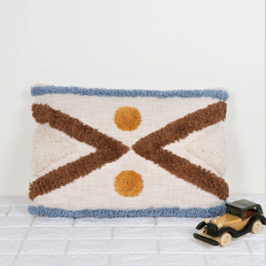 Hand Tufted Texture Boho Ivory and Yellow Tassel Cushion Cover Handmade Decorative <b>Pillow</b> <b>Case</b> for Sofa Bedroom Living Room Home - Product Image 2