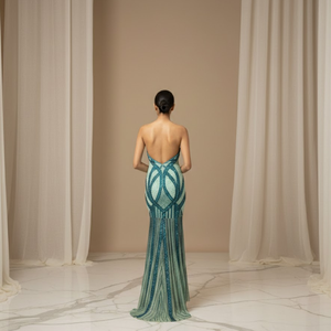 Elegant Strapless Womens Evening Gown | Long Dress Bridal Party Celebration Wear | Premium Formal India Supplier 2026 New Style - Product Image 3