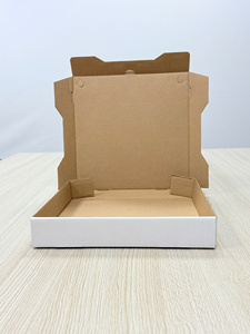 Boîte d'expédition alimentaire personnalisée avec logo imprimé, en carton ondulé recyclé écologique, plateau alimentaire pliable en papier kraft, vente en gros - Product Image 3