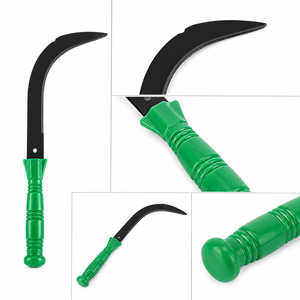 Faucille professionnelle en acier au carbone avec manche en plastique pour le désherbage, la coupe et la récolte en agriculture, jardinage et ferme - Product Image 2