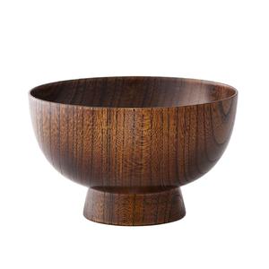 Tazón de Sopa de Madera de Jujube Natural Ecológico, Tazón Grande Decorativo de Madera para Masa, Tazón para Servir Ensaladas con Pedestal, Vajilla Artesanal - Product Image 1