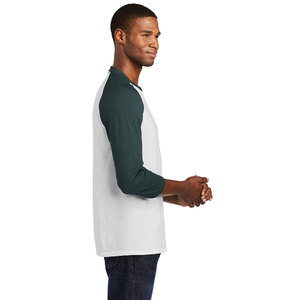 เสื้อยืดคอกลมแขนยาวสีขาวเขียวสำหรับผู้ชาย ทรงโอเวอร์ไซส์ ผ้าฝ้าย 100% สีพื้น ดีไซน์เรียบง่าย ป้องกันรอยยับ - Product Image 5