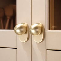 Poignée de meuble traditionnelle moletée en laiton massif, finition dorée, écologique, durable, réglable, antirouille, pour armoire et commode de cuisine