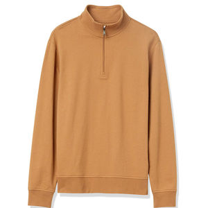 Sudadera de Forro Polar Personalizada para Hombre, de Alta Calidad, Ecológica, para Invierno, con Media Cremallera, Bolsillos, de Poliéster/Algodón, Teñido Liso - Product Image 1