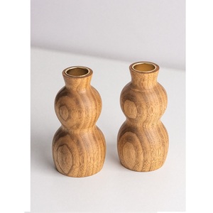 Porte-bougie en bois de style nordique moderne en forme de bulle, fait main, à plusieurs niveaux, pour centre de table et décoration intérieure - Product Image 3