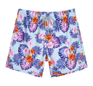 Shorts de plage pour hommes avec logo personnalisé, en toile 100% polyester, décontractés, taille mi-haute, respirants, imperméables, anti-UV, avec cordon de serrage - Product Image 1