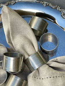 Classic Stainless Steel Napkin Rings <b>Round</b> 4.5 Cm Durable <b>Table</b> Decoration Wedding Use - Product Image 1