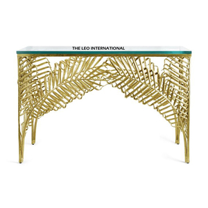 โต๊ะคอนโซลโลหะแบบขยายได้ ดีไซน์หรูหรา สีเงินเงา สำหรับห้องนั่งเล่นและสำนักงาน ปรับขนาดได้ตามต้องการ - Product Image 4