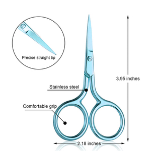 Ciseaux à manucure personnalisés avec logo, en acier inoxydable, ciseaux de beauté à lame courbée, pointe acérée, pour nail art, cuticules, pédicure et sourcils - Product Image 3
