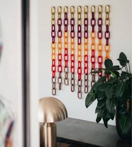 FAIZA CRAFT FC-7377 Handmade Resin <b>Wall</b> Chain Links-<b>Large</b> Size Clear Multi-Color Modern Functional <b>Decorative</b> Diwali Wedding - Product Image 3
